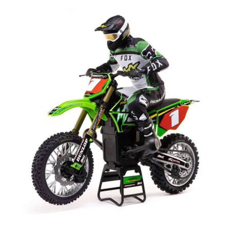Losi Promoto-MX RTR 1/4 Brushless Dirt Bike (Pro-Circuit) w/2.4GHz DX3PM Radio, MS6X & Battery & Charger – LOS06002