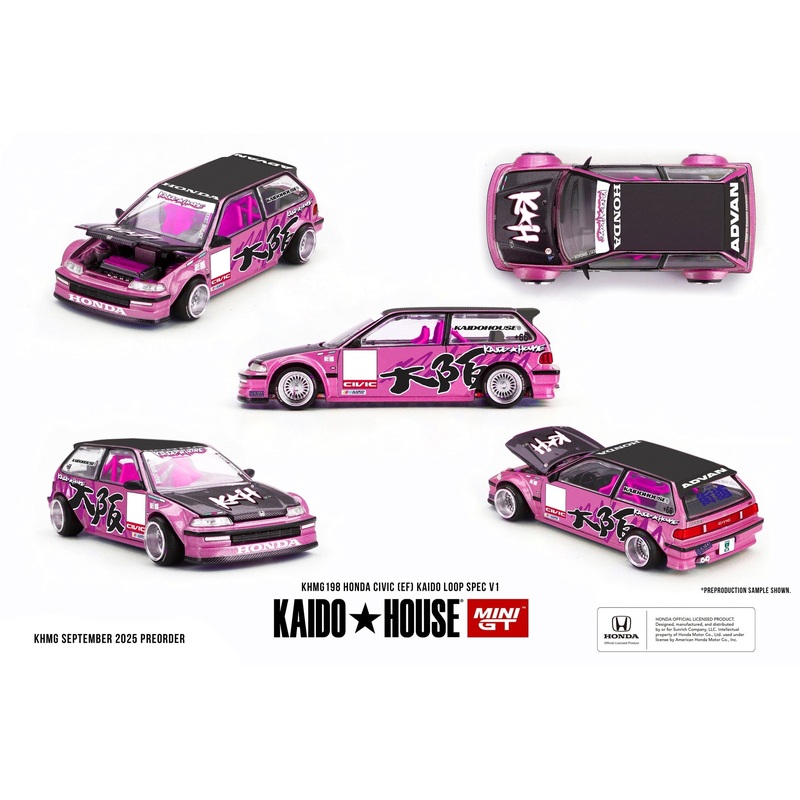 (PRE-ORDER) Mini GTx Kaido House 1:64 Honda Civic (EF) Kaido Loop Spec KHMG198