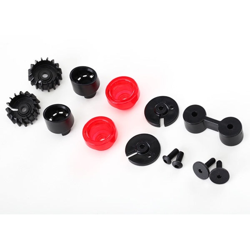 Traxxas Tail Lights with Mounts, Exhaust Tips 3×10, Flathead Screws 3×8 TRA8314