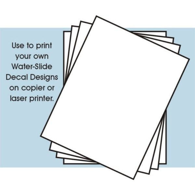 8-1/2×11 White Decal Paper (4/pk) (for laser printer or copier)