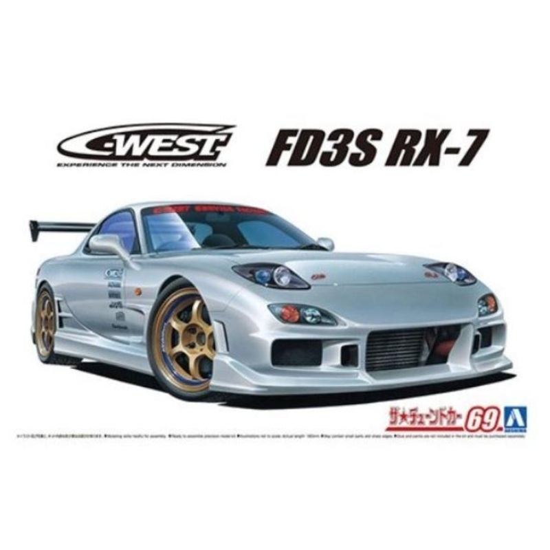 No.69 Aoshima The Tuned Car  1:24 C-WEST FD3S RX-7 ’99 (Mazda)