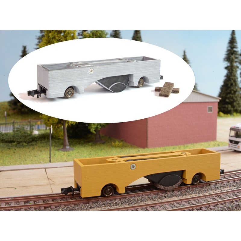 Rail cleaning car, unpainted kit