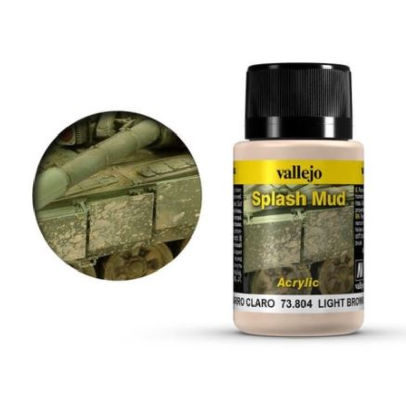 Vallejo 73804 Weathering Effects: Light Brown Splash Mud