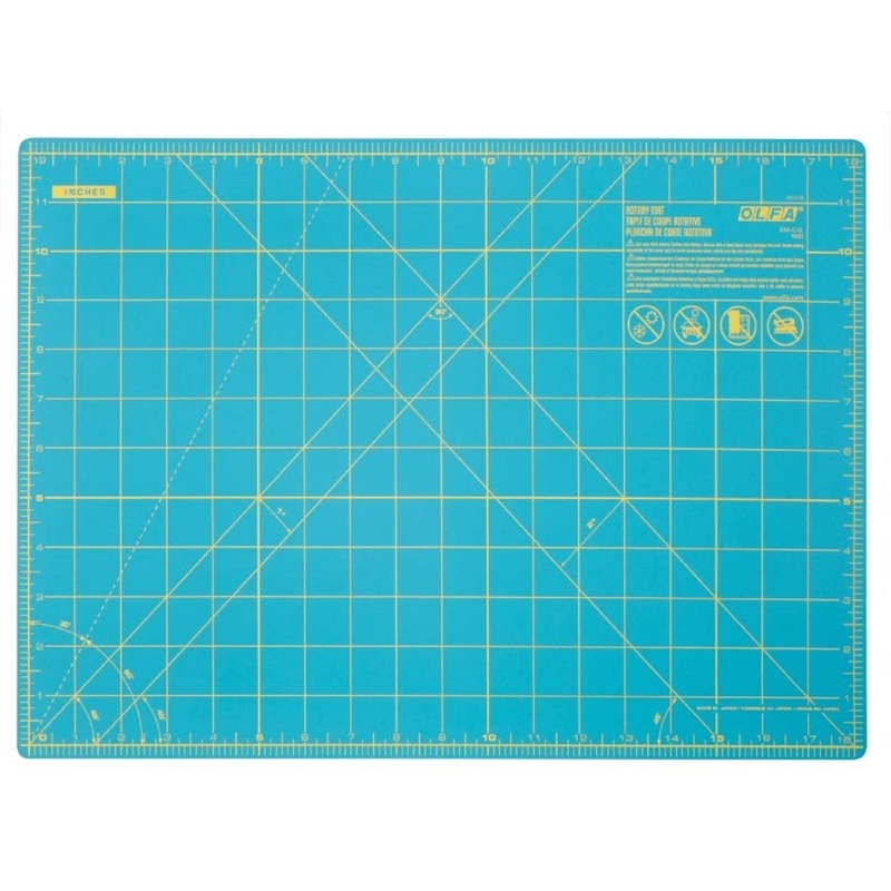 OLFA 12 X 18 Double Sided Rotary Matt, Aqua