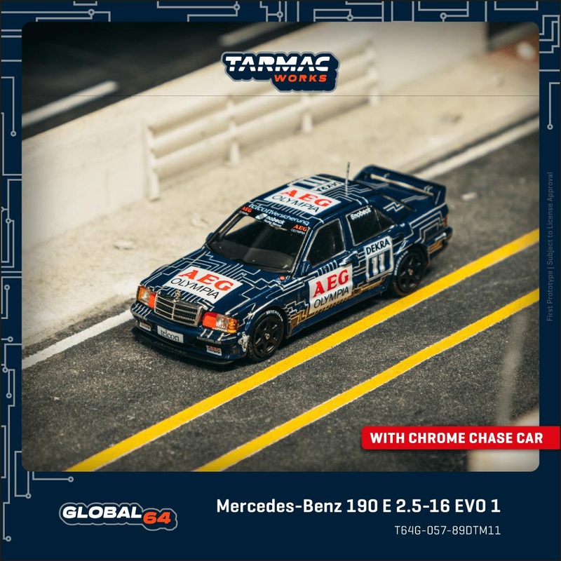 (PRE-ORDER) Tarmac Works 1:64 Mercedes Benz 190 E 2.3-16 Evo 1 DTM 1989