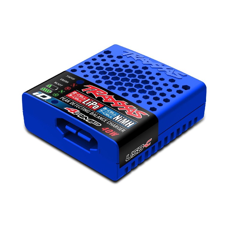 Traxxas USB-C Multi-Chemistry Charger w/iD Auto Battery Ident. TRA2985
