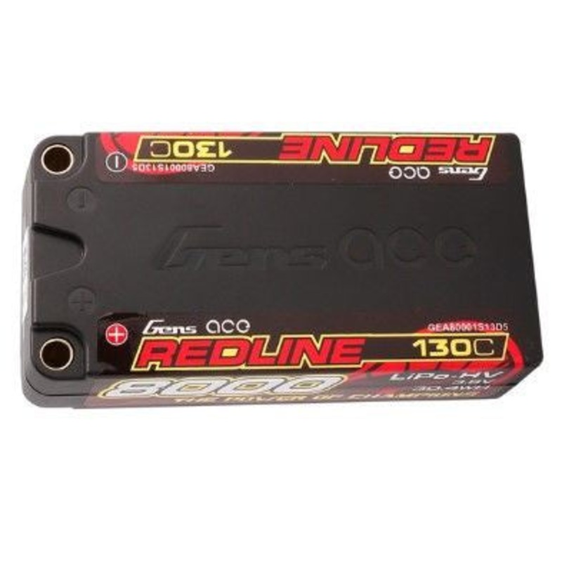 Gens Ace Redline 1S LiHV LiPo LCG Battery 130C (3.8V/8000mAh) w/5mm Bullets – GEA80001S13D5