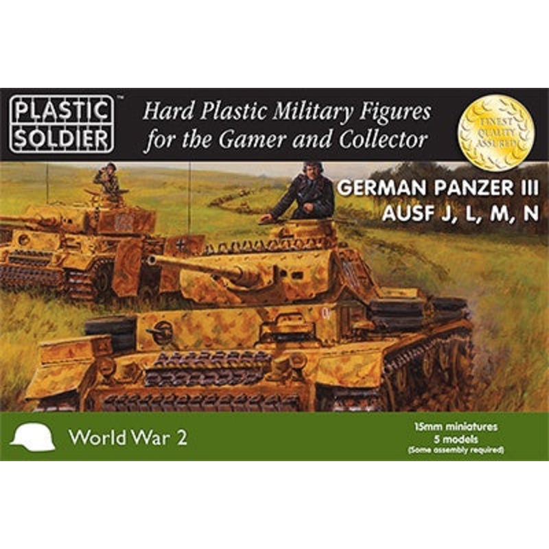 German Panzer III J,L,M And N Tank #WW2V15010 by Plastic Soldier
