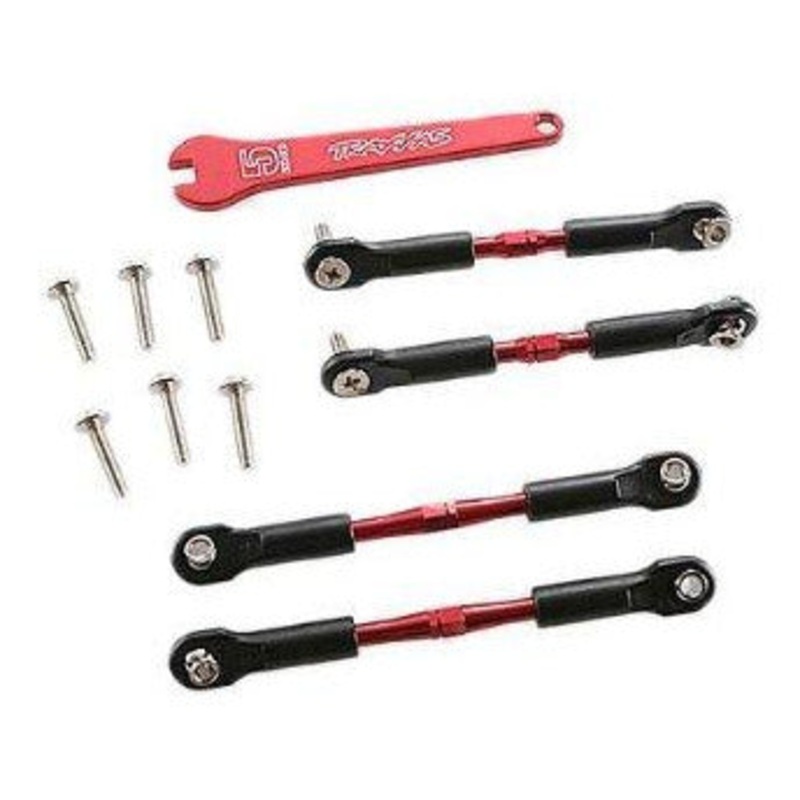 TRA3741X Aluminum Turnbuckle Camber Link Set – Red (4)
