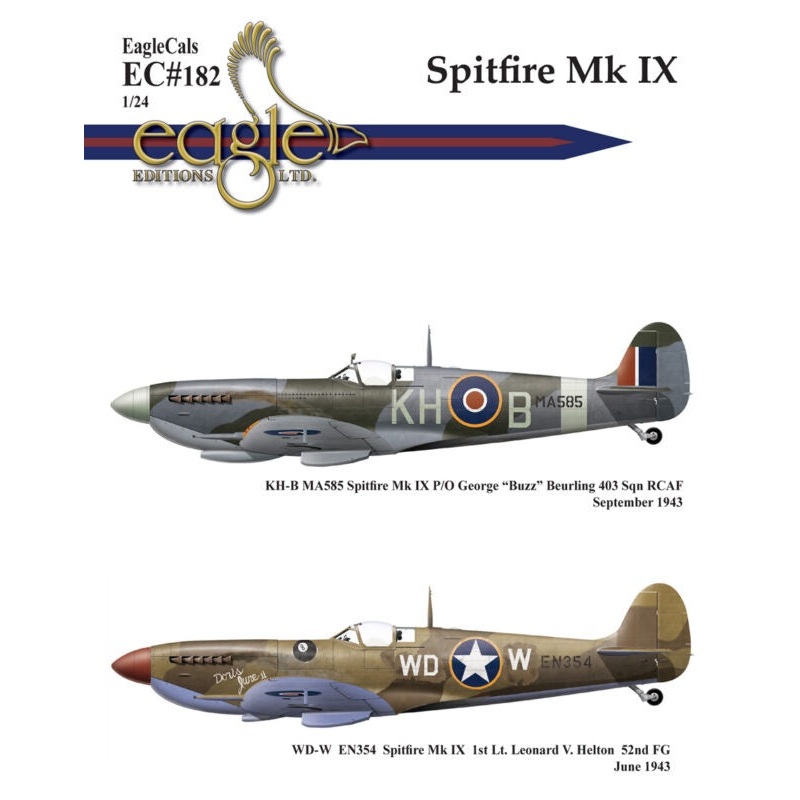 Eagle Editions Decal Set 1/24 Spitfire MK. IX – EC182-24