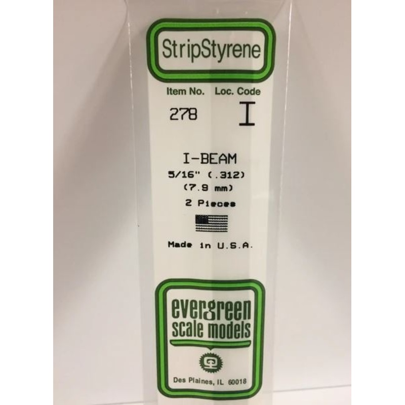 Evergreen 278 .312 / 7.9mm I Beam (2pcs)