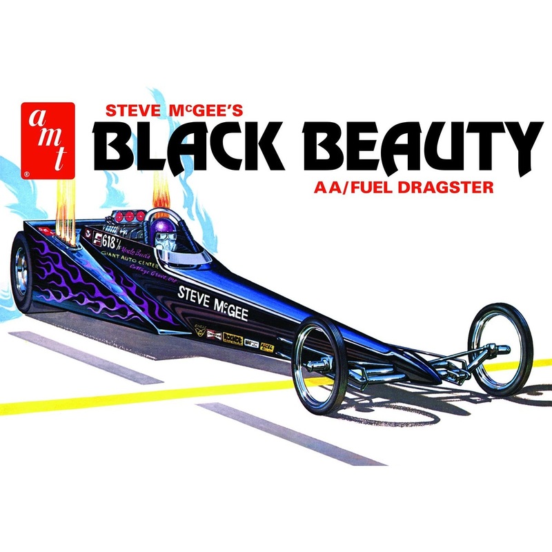 Steve Mc Gee’s Black Beauty AA Fuel Dragster 1/25 Model Car Kit #1214 by AMT