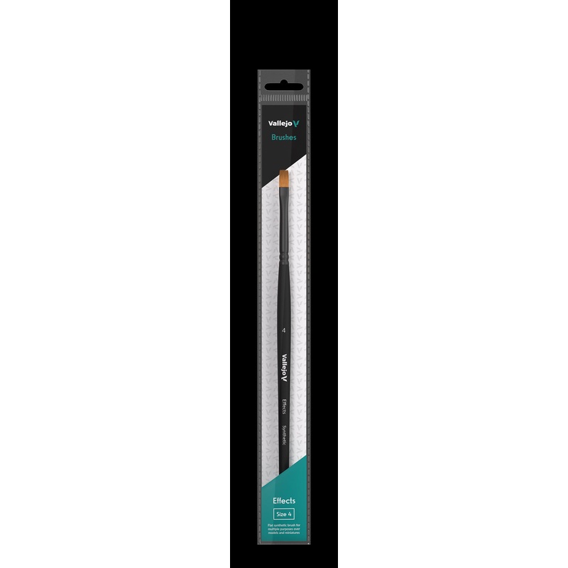 Vallejo Brush B04004 Flat #4 Synthetic Hair