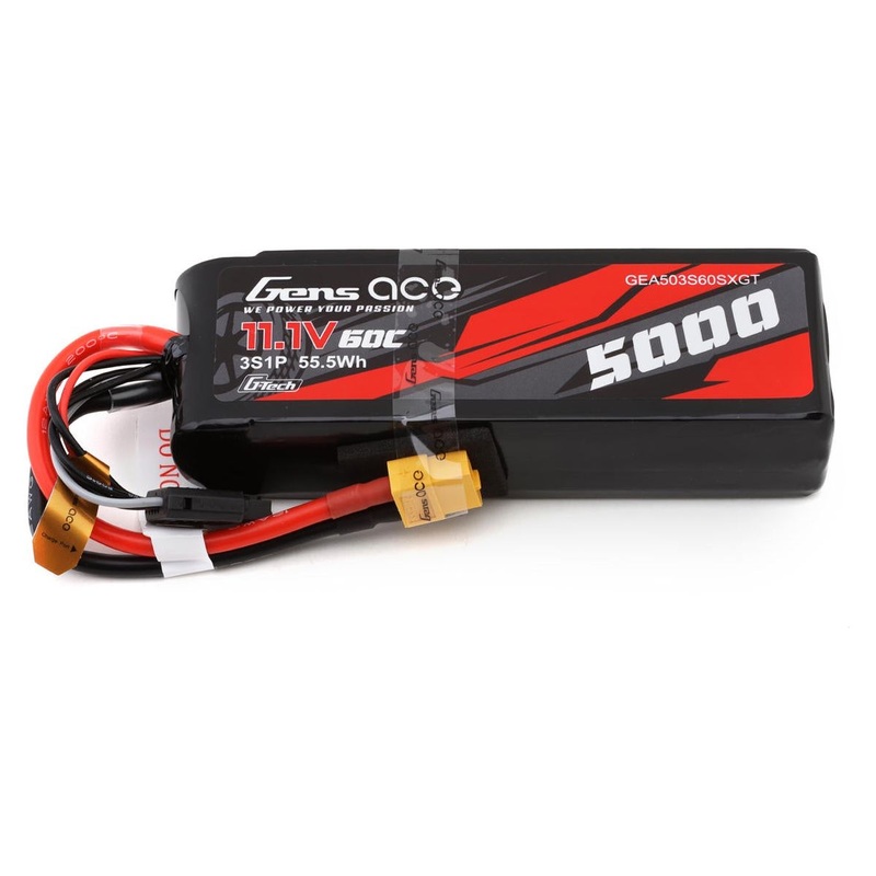 Gens Ace G-Tech Smart 3S LiPo Battery 60C (11.1V/5000mAh) w/XT60 Connector – GEA503S60SXGT