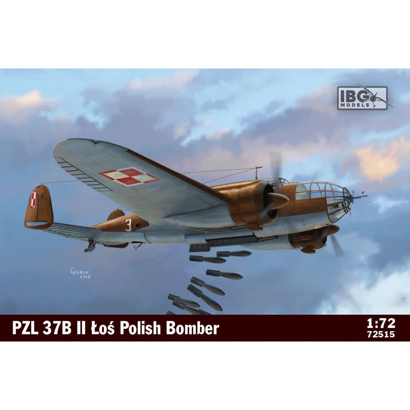 PZL. 37 B II Los  Polish Bomber Plane 1/72 #72515 by IBG Models