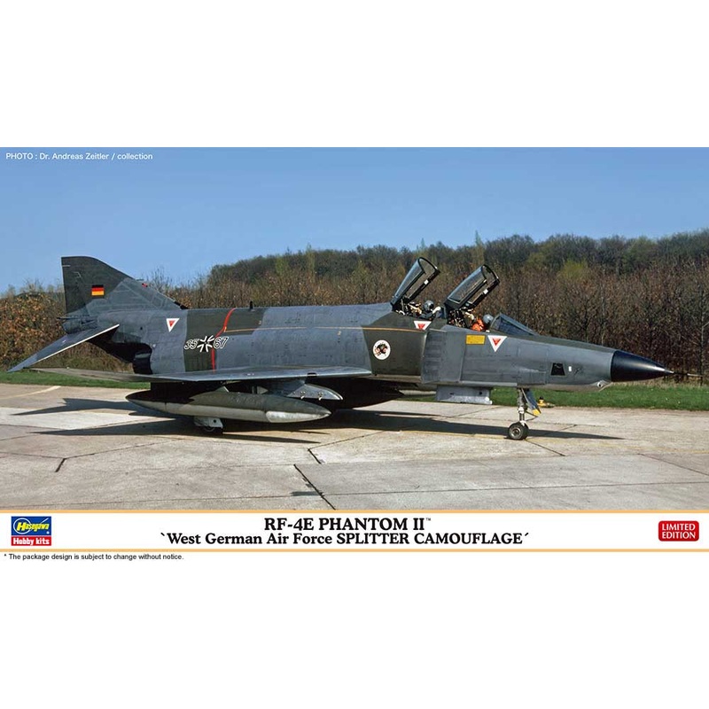 RF-4E Phantom II West German Air Force Splitter Camouflage 1/72 #02445 by Hasegawa