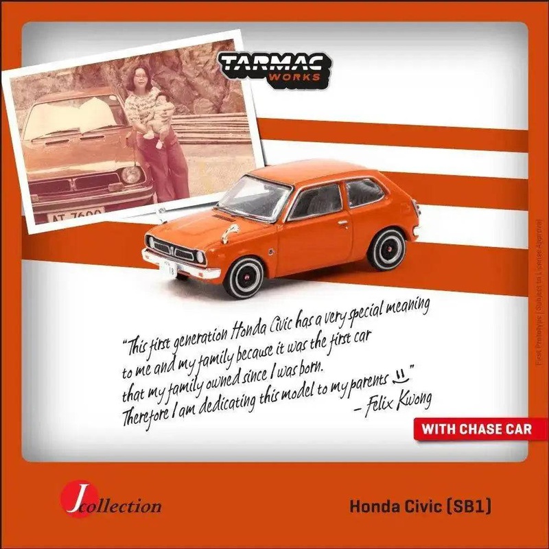 Tarmac works 1:64 J-Collection Honda Civic (SB1) Orange