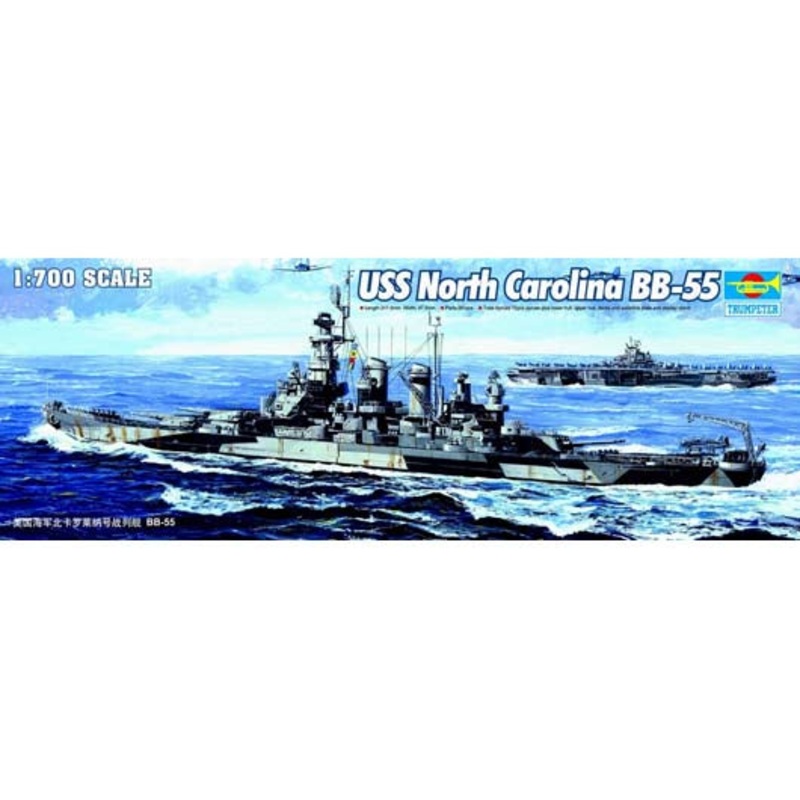 USS North Carolina BB-55 1/700 #05734 by Trumpeter