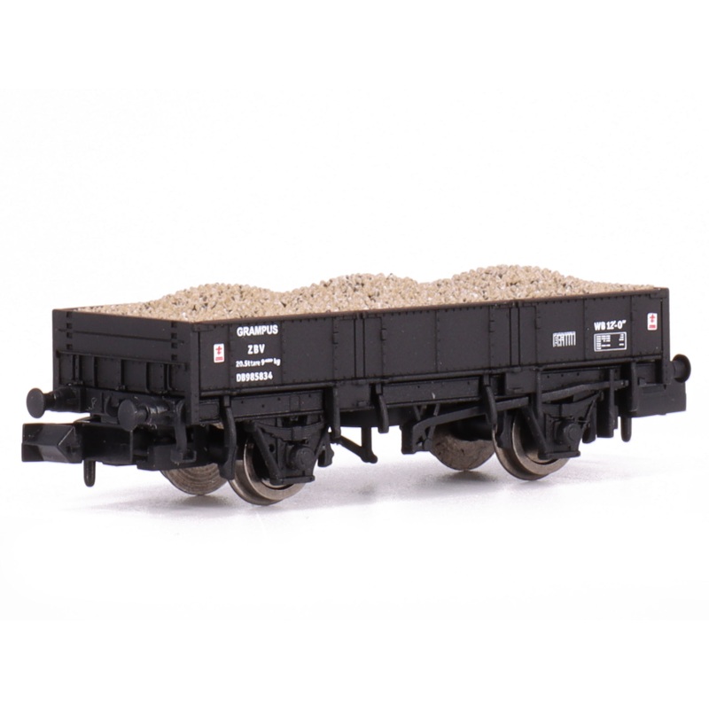 Grampus BR Black DB 985834 open freight wagon with cargo
