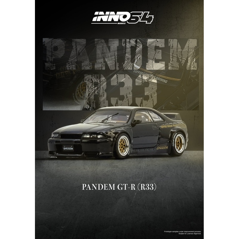 (PRE-ORDER) INNO64 1:64 Nissan Skyline PANDEM GT-R (BCNR33) Black