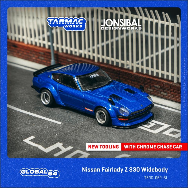 (PRE-ORDER) Tarmac Works 1:64 Nissan Fairlady Z Blue Designed By Jonsibal