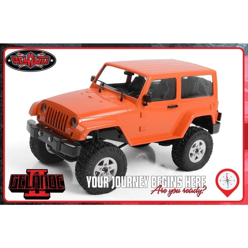 RC4WD 1/18 4WD Crawler RTR Gelande II Black Rock Body Set – Orange RC4Z-RTR0048