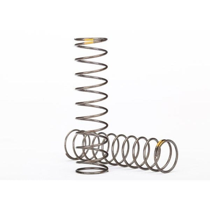 Traxxas Springs, shock (natural finish) (GTS) (0.22 rate, yellow stripe) (2) – TRA8042