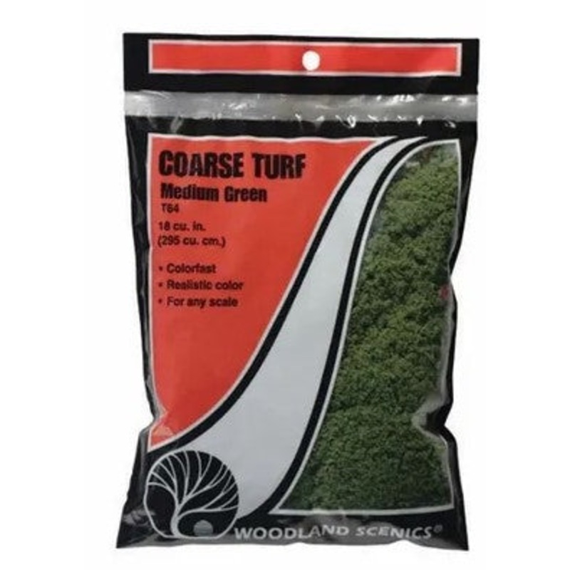 Woodland Scenics T64 Coarse Turf – Med Green