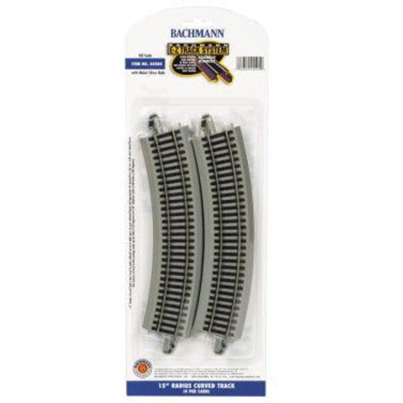15 Radius Curve Track – Nickel (4PC)(HO)