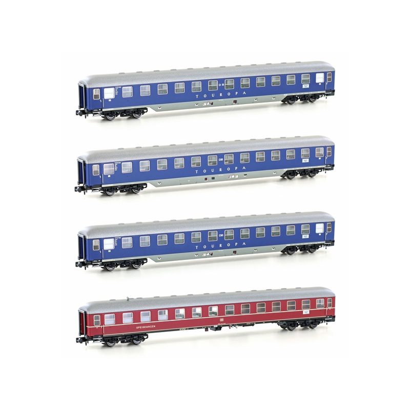 Passenger car set 2 couchette cars + dining car Touropa DB Ep.III 4-part