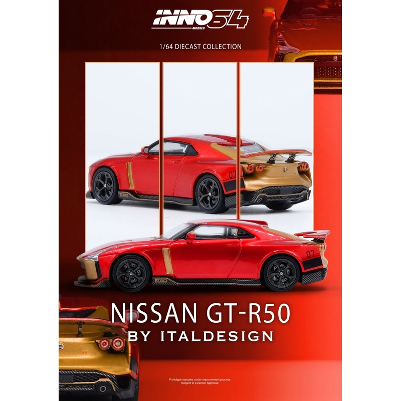 (PRE-ORDER) INNO64 1:64 Nissan GT-R50 by Ital Design Red