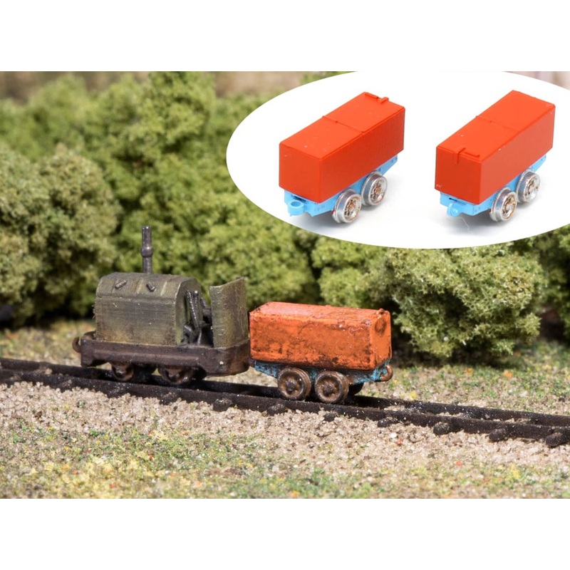 Ready-made model Feldbahn Lore with diesel tank 2x