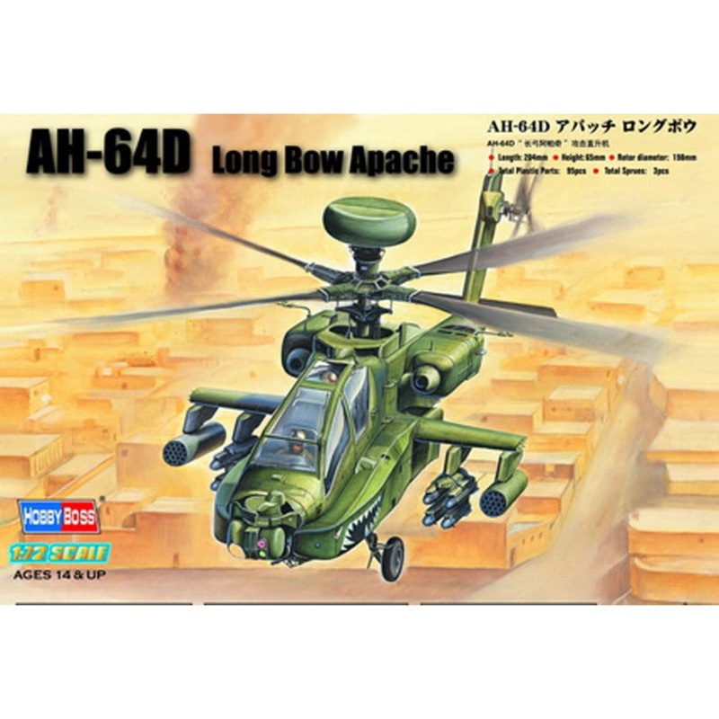 AH-64D ‘Long Bow Apache’ 1/72 #87219 by Hobby Boss