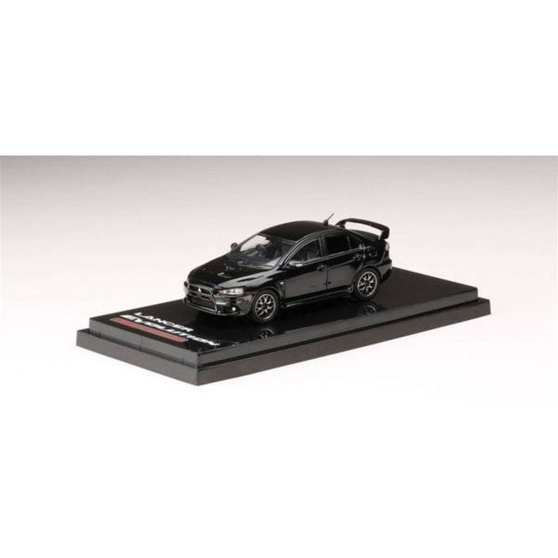 [ Back-order ] Hobby Japan HJ642053ABK 1:64 MITSUBISHI LANCER EVOLUTION 10 FINAL EDITION WITH ENGINE DISPLAY MODEL PHANTOM BLACK PEARL Diecast model car