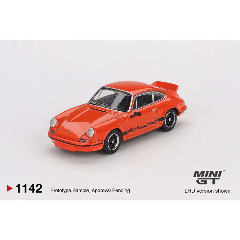 (PRE-ORDER) MINI GT 1:64 Porsche 911 Carrera RS 2.7 Tangerine with Black Livery MGT01142-R