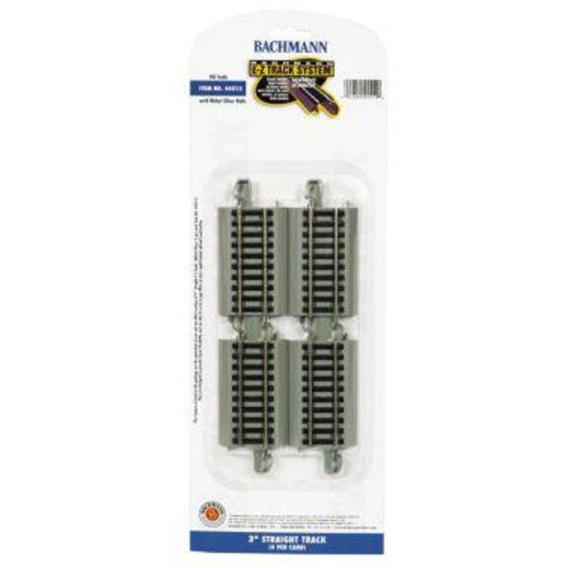 3 Straight Track – Nickel (4PC) (HO)