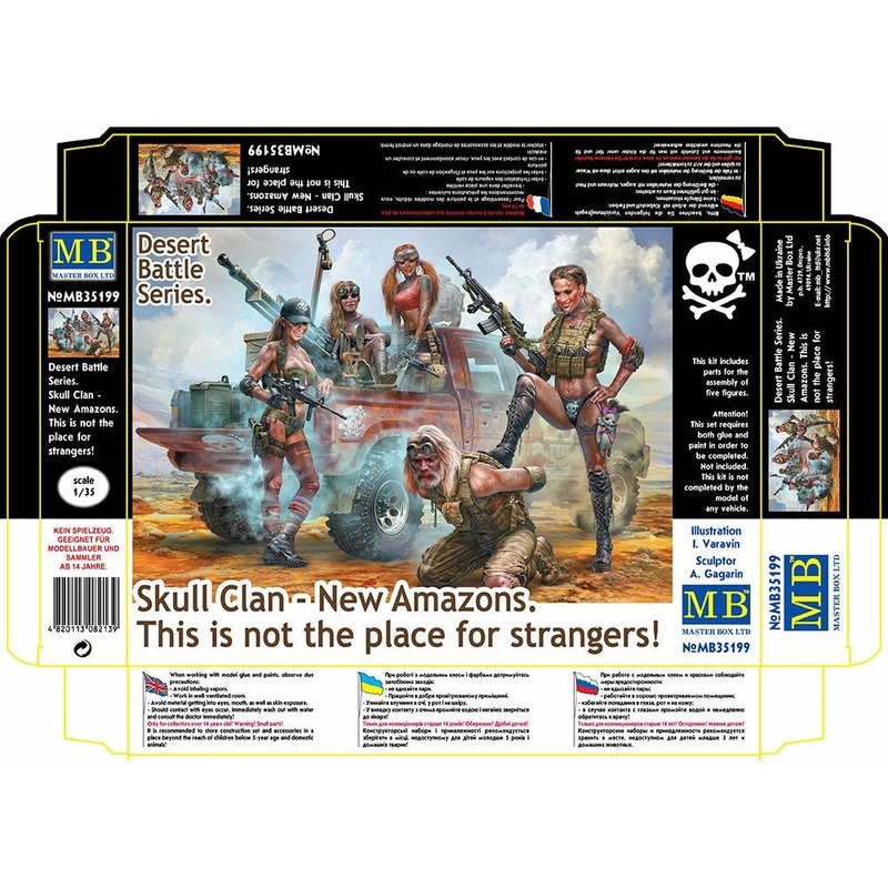 New Amazons (4) w/Prisoner – Skull Clan Series 1/35 #MB35199 by Master Box