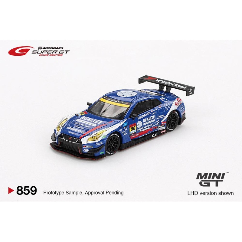(PRE-ORDER) Mini GT 1:64 Japan Exclusive Nissan GT-R NISMO GT3 #56  REALIZE NISSAN MECHANIC CHALLENGE GT-R KONDO RACING 2023 SUPER GT SERIES MGT00859-BL