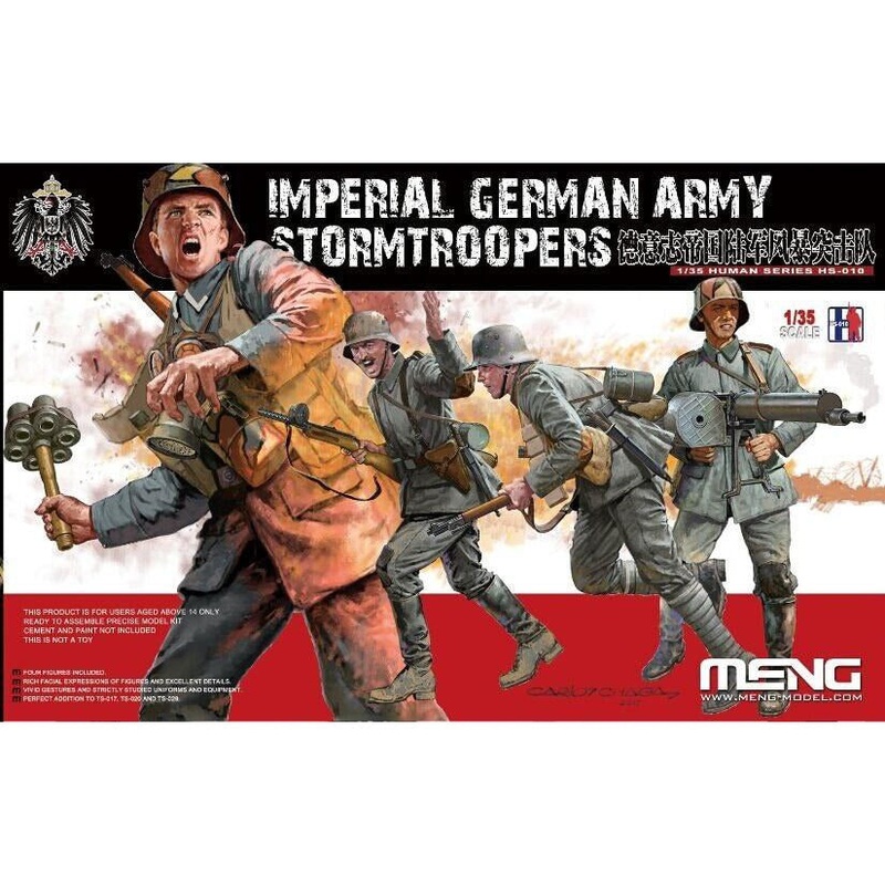 WWI Imperial German Army Stormtroopers #HS-010 – 1/35 Human Series by Meng
