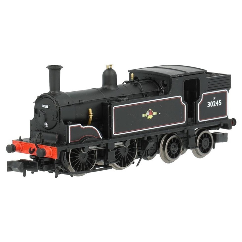 Steam locomotive M7 0-4-4T 30245 in BR lined black with late crest