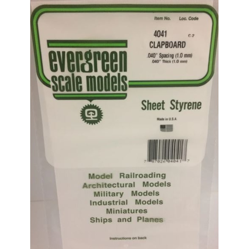 Evergreen 4041 .040 Spacing Clap Board Siding