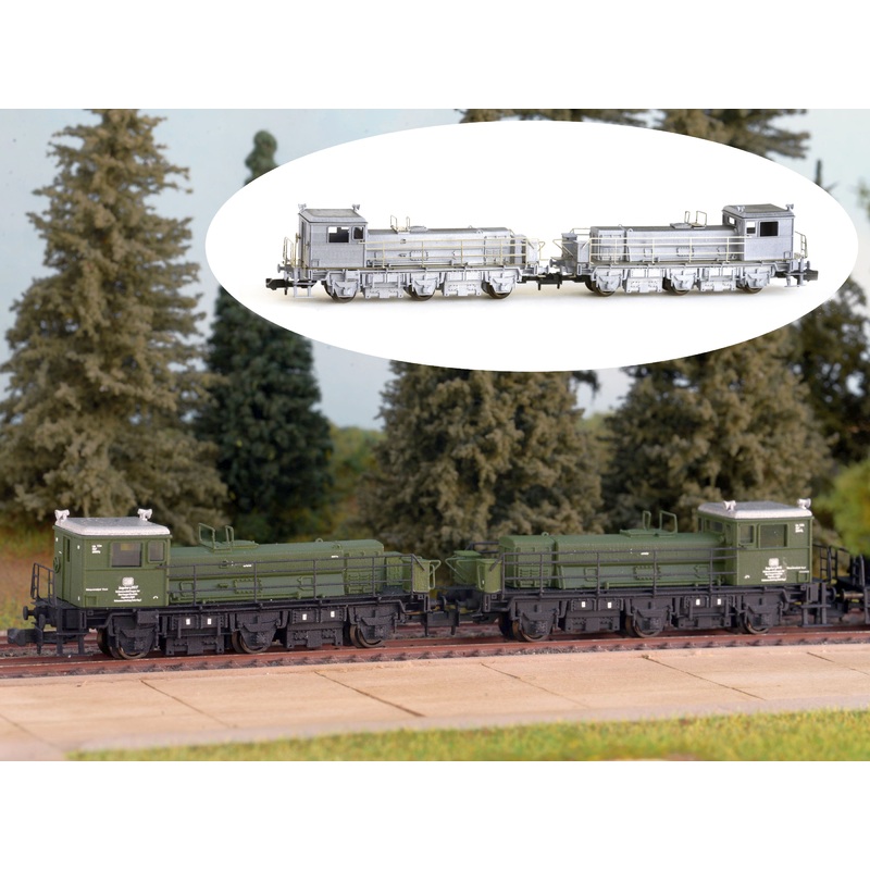 Schrling rail grinding train – 2 cars, unpainted kit, Ep.III-IV