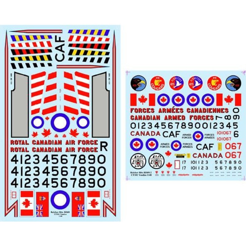 1/48 Canadian Trackers RCN/CAF 1957-1990 decals