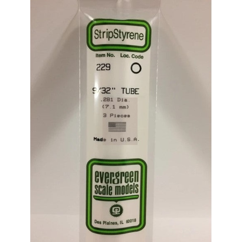 Evergreen 229 .281 (7.1mm) OD Tube (3pcs)