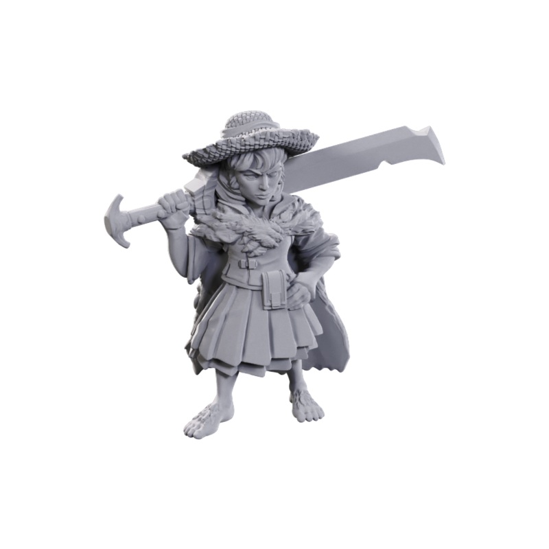 D&D Unpainted Mini – Female Halfling Magus Low-Level 90711