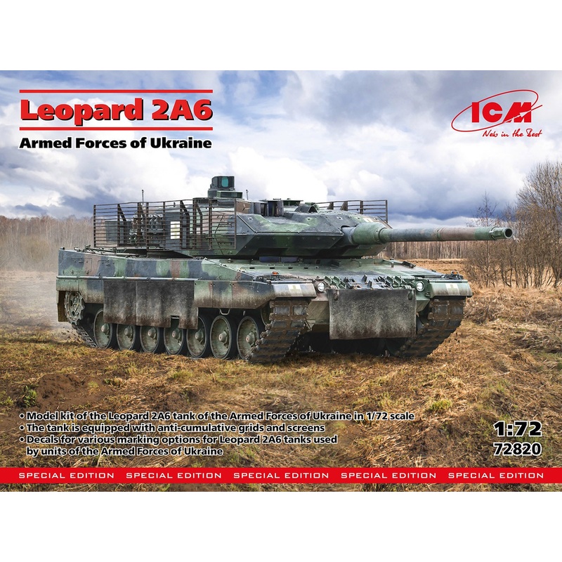 Leopard 2A6 (Armed Forces of Ukraine) 1/72 #72820 by ICM