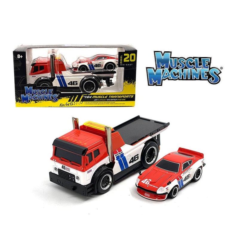 Maisto Muscle Machines 1:64 Muscle Transports JDM Flatbed & 1972 Datsun 240Z BRE