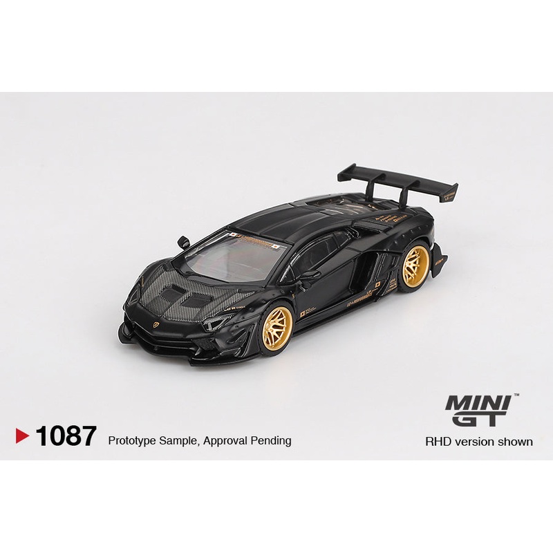 (PRE-ORDER) Mini GT 1:64 LBWORKS Lamborghini Aventador Limited Edition Matte Black MGT01087-R