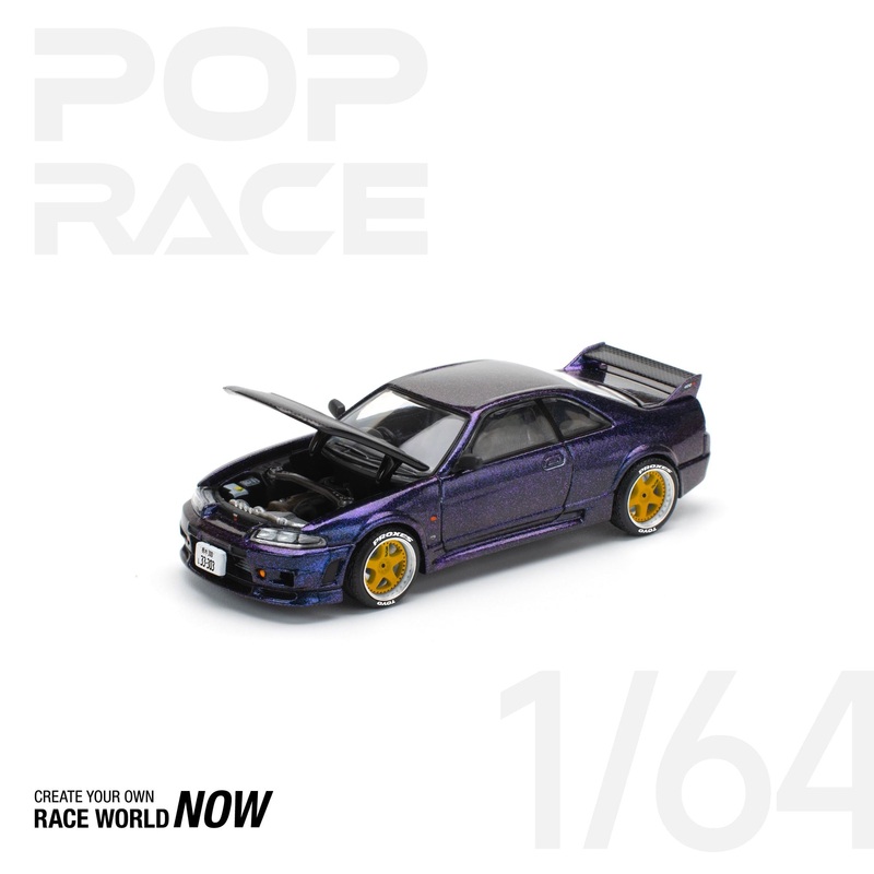 (PRE-ORDER) Pop Race 1:64 Nissan GT-R R33 NISMO – MIDNIGHT PURPLE