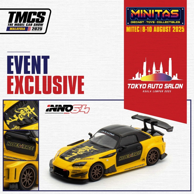 INNO64 1:64 Honda S2000 JS racing TMCS-TAS 2025 Event Exclusive